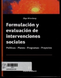 Formulación y evaluación de intervenciones sociales
